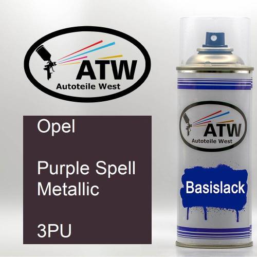 Opel, Purple Spell Metallic, 3PU: 400ml Sprühdose, von ATW Autoteile West.